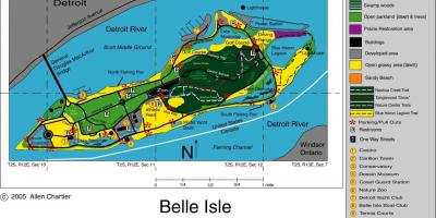 แผนที่ของเบลล์เกาะเมืองดีทรอยท์