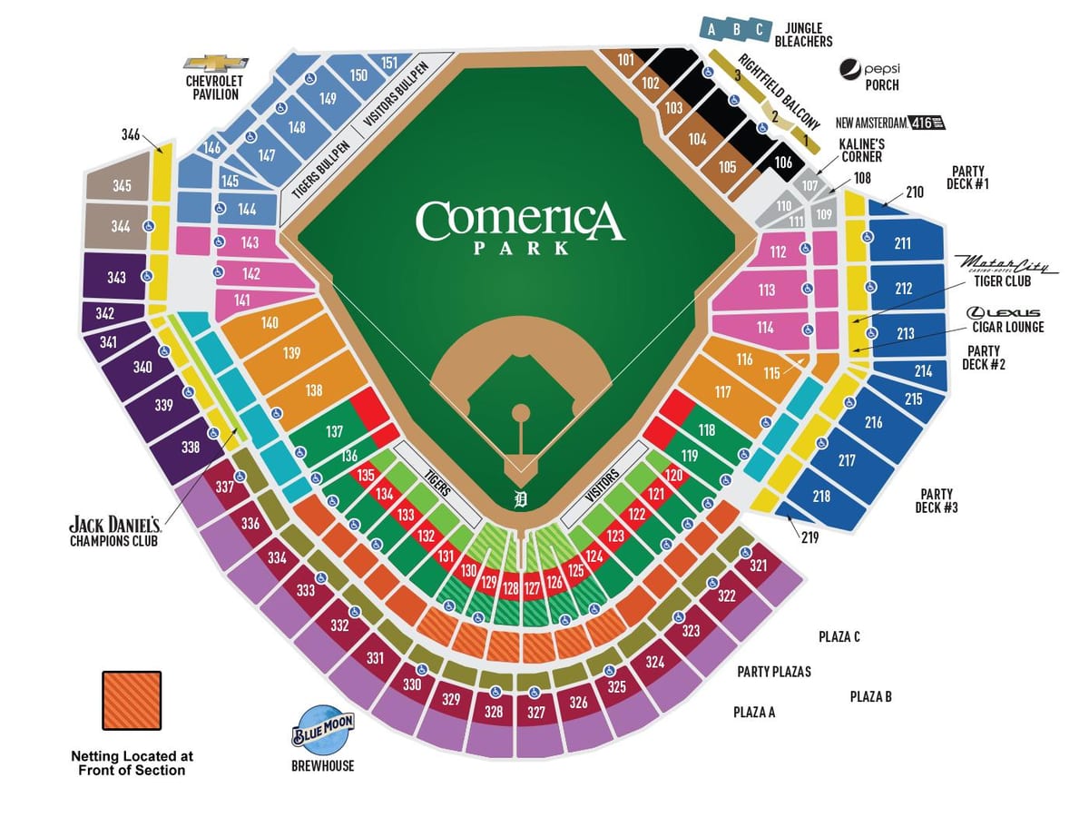 แผนที่ comerica วนสาธารณะ