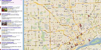 แผนที่แห่งดีทรอยท์ร้าน