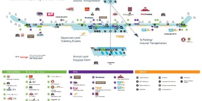 บนแผนที่ดีทรอยท์สนามบิน